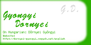 gyongyi dornyei business card