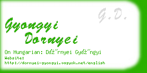 gyongyi dornyei business card